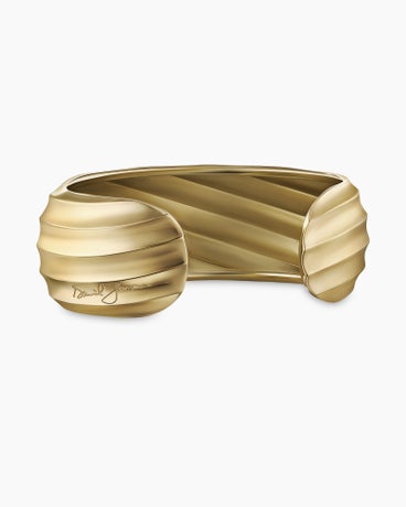 Cable Edge® Cuff Bracelet in 18K Yellow Gold, 24mm