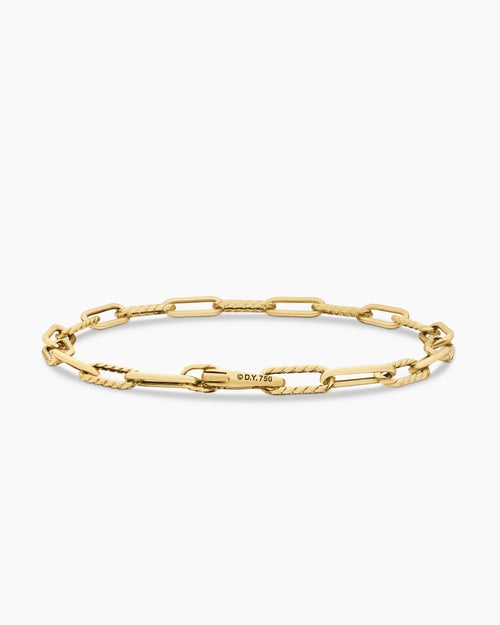 Womens DY Madison Chain Bracelet in 18ct Yellow Gold, 4mm