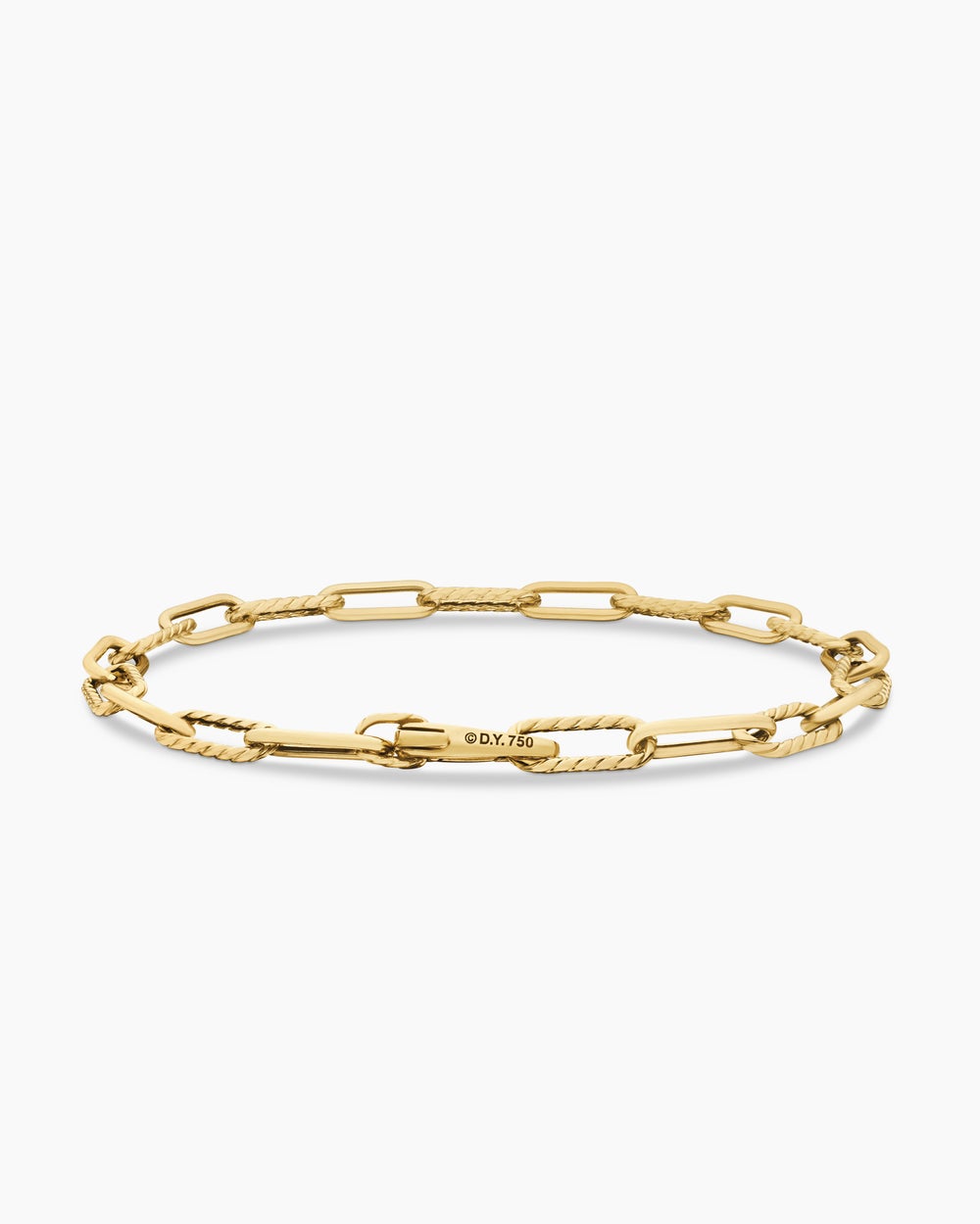 Womens DY Madison Chain Bracelet in 18ct Yellow Gold, 4mm