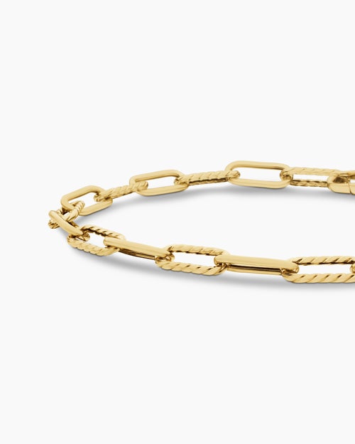 Womens DY Madison Chain Bracelet in 18ct Yellow Gold, 4mm