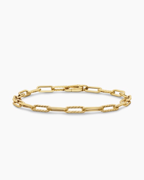 Womens DY Madison Chain Bracelet in 18K Yellow Gold, 4mm