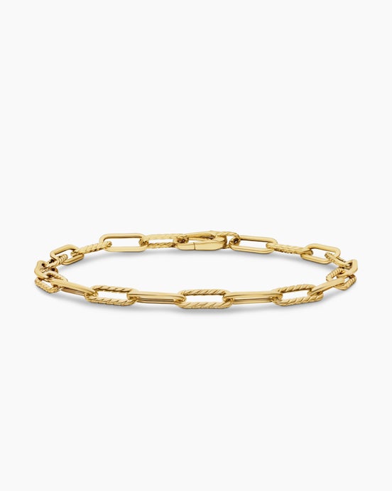 DY Madison® Chain Bracelet in 18ct Yellow Gold, 4mm