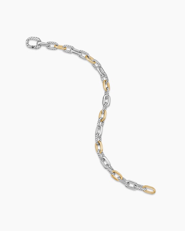 DY Madison® Chain Bracelet in Sterling Silver with 18K Yellow Gold, 5.5mm