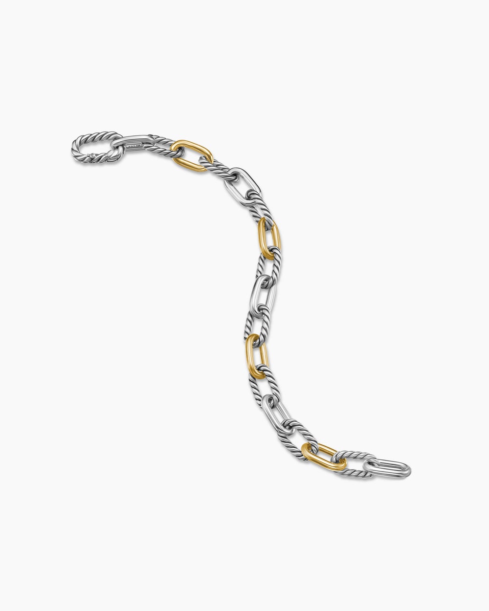 Bracelet chaîne DY Madison en argent sterling avec or jaune 18 carats, 8,5 mm femmes