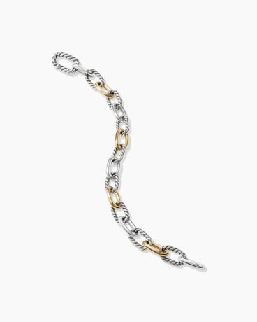 DY Madison® Chain Bracelet in Sterling Silver with 18K Yellow Gold, 8.5mm