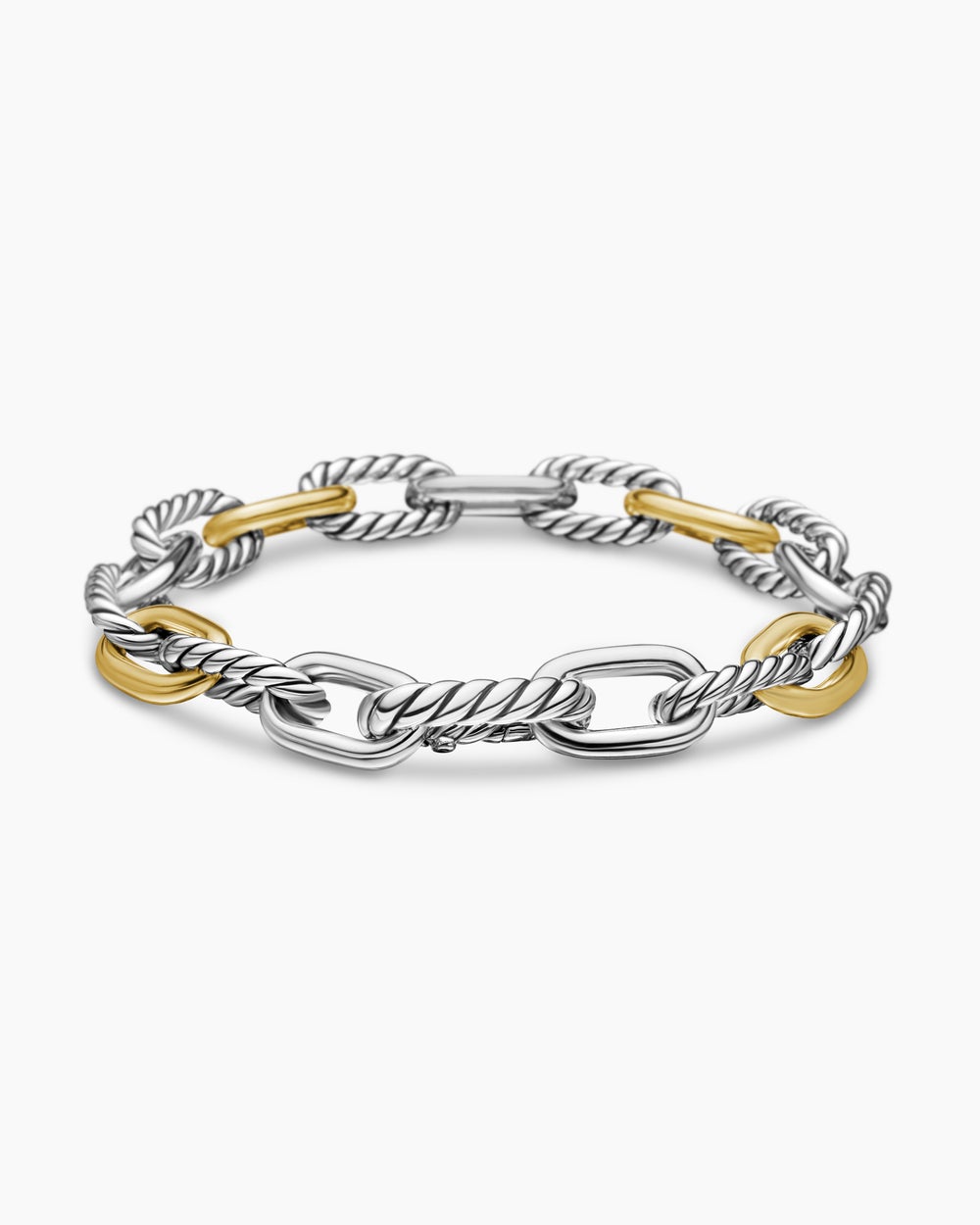 Bracelet chaîne DY Madison en argent sterling avec or jaune 18 carats, 8,5 mm femmes
