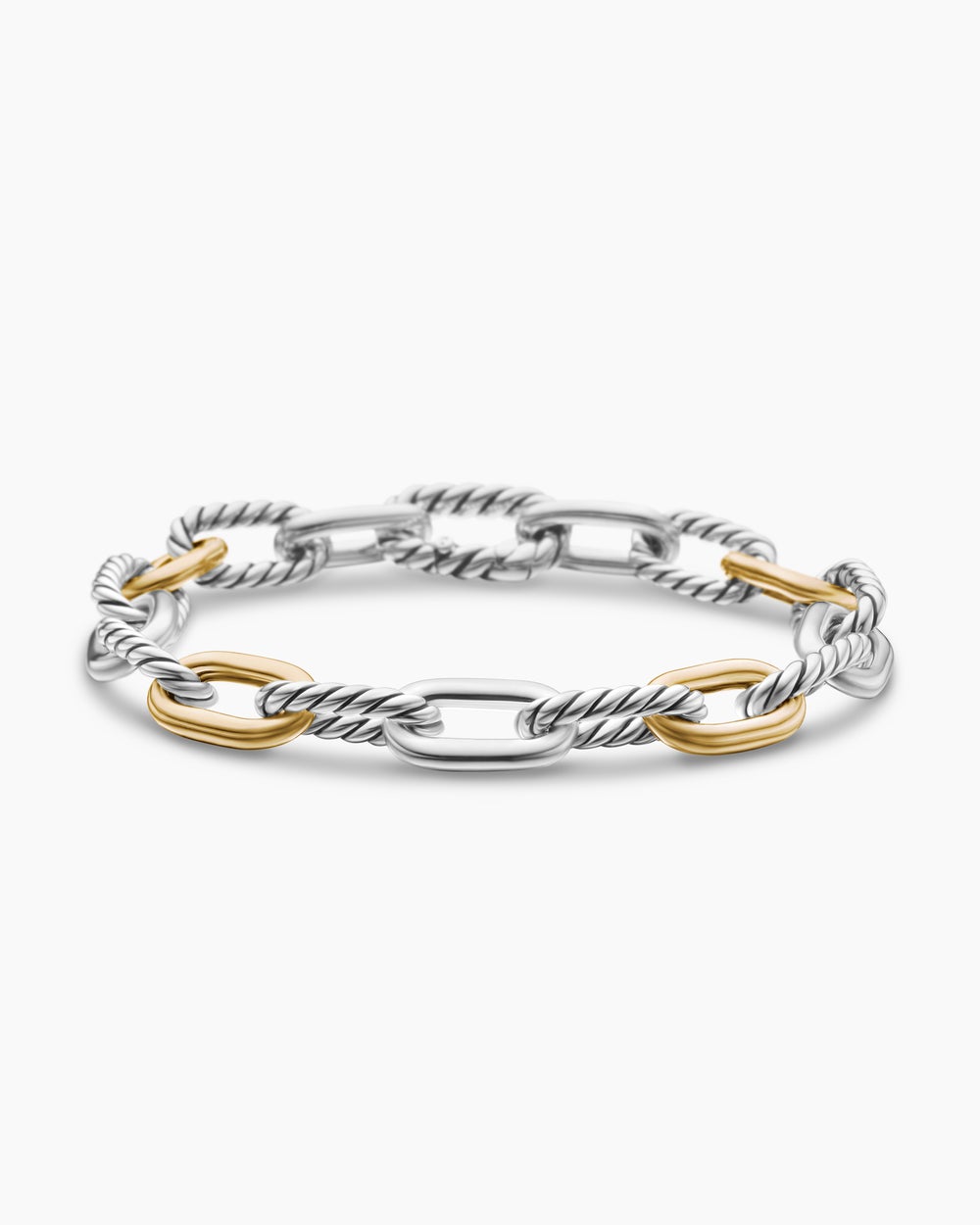 Bracelet chaîne DY Madison en argent sterling avec or jaune 18 carats, 8,5 mm femmes