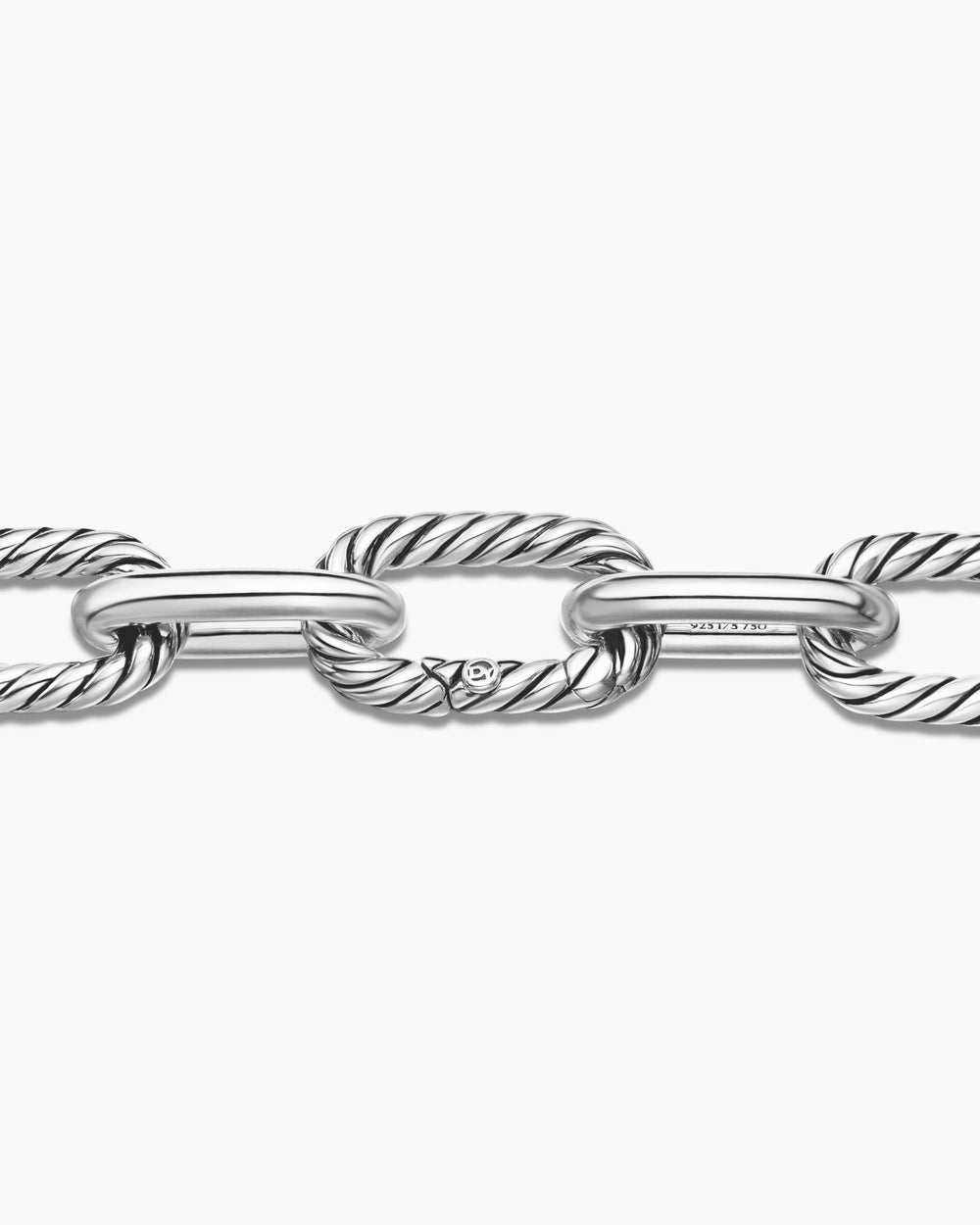 Womens DY Madison® Chain Bracelet in Sterling Silver with 18K Yellow Gold, 11mm