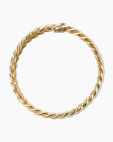 Sculpted Cable Bracelet in 18K Yellow Gold, 8.5mm