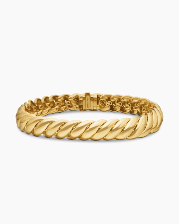 Sculpted Cable Bracelet in 18K Yellow Gold, 8.5mm