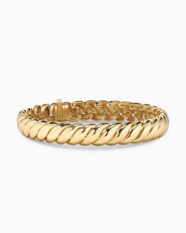 Sculpted Cable Bracelet in 18K Yellow Gold, 8.5mm