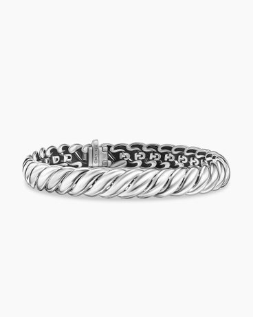 Sculpted Cable Bracelet in Sterling Silver, 8.5mm