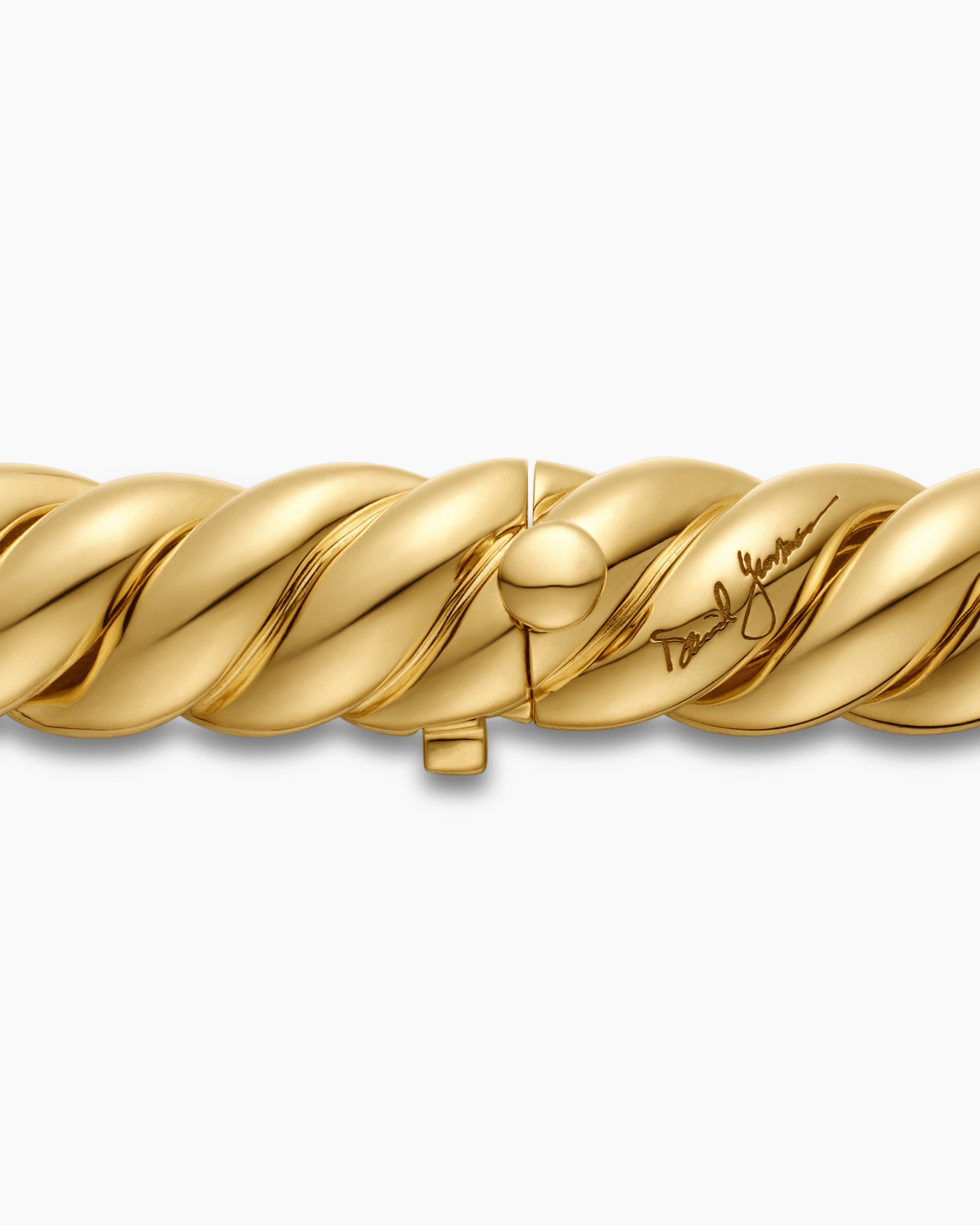 Bracelet Rigide Sculpté Torsade Fils D'or - Rare, Occasion, Bijou Doré