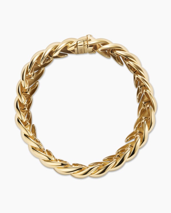 Sculpted Cable Bracelet in 18K Yellow Gold, 14mm