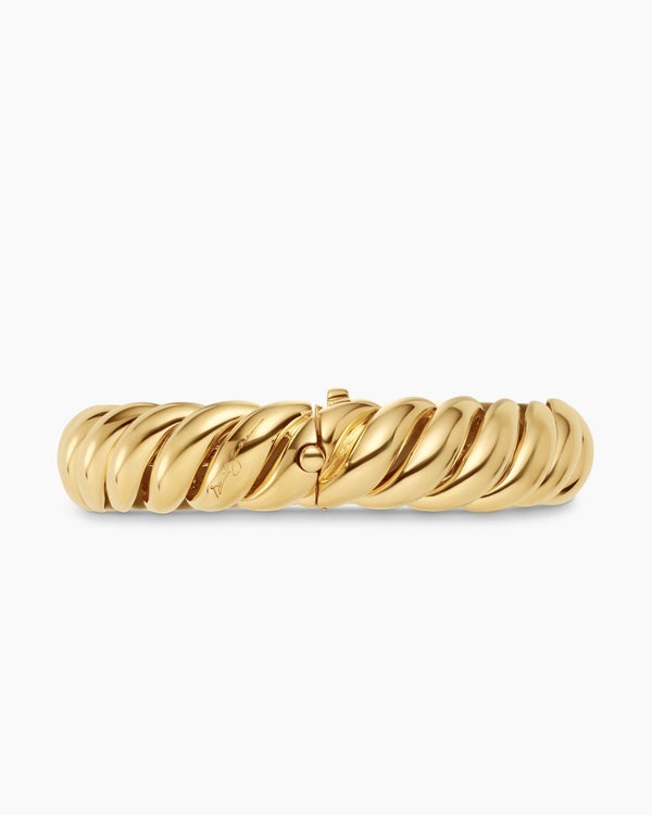 Sculpted Cable Bracelet in 18K Yellow Gold, 14mm