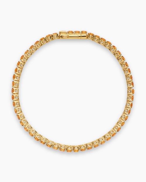 Womens Tennis Bracelet in 18K Yellow Gold, 3mm