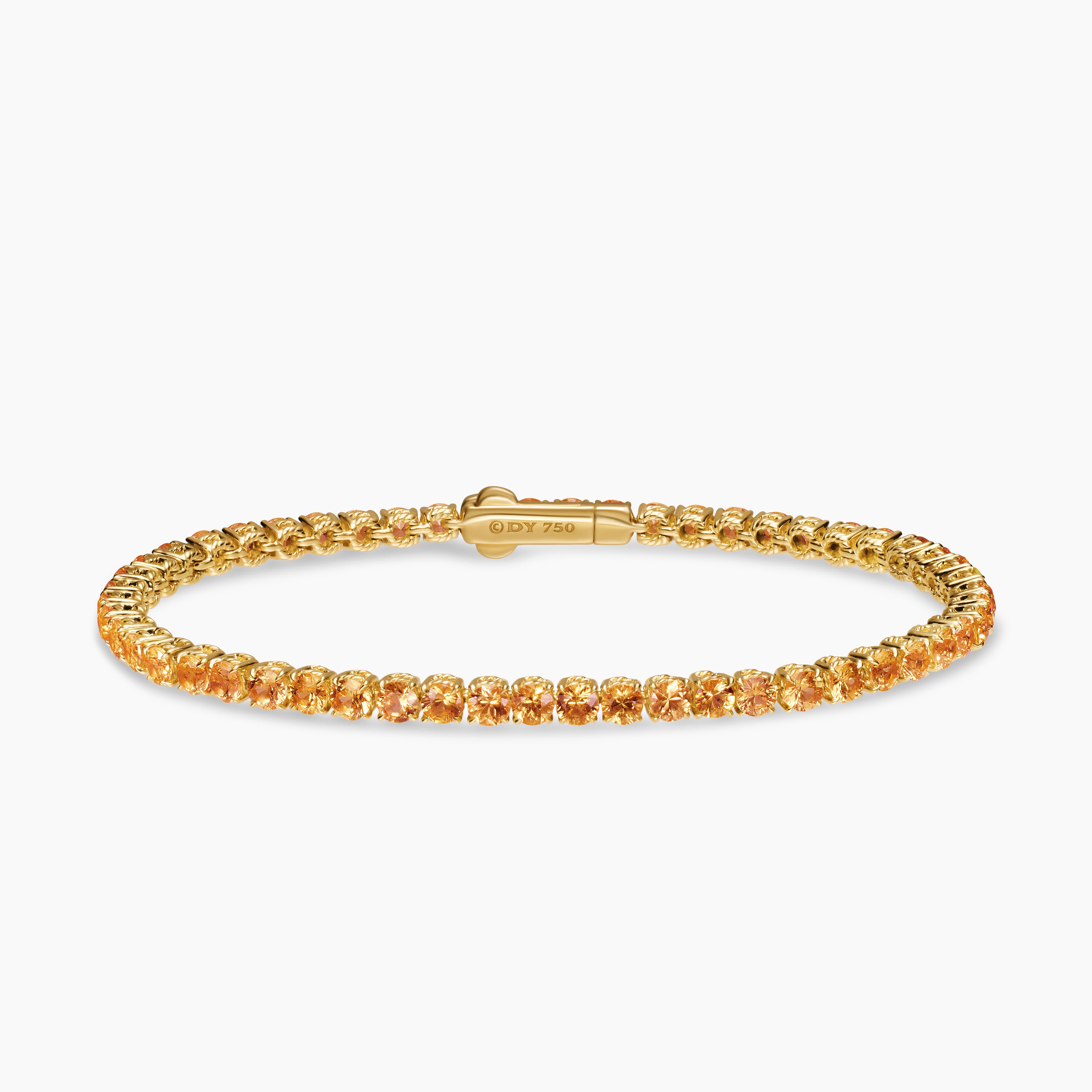 Womens Tennis Bracelet in 18K Yellow Gold, 3mm