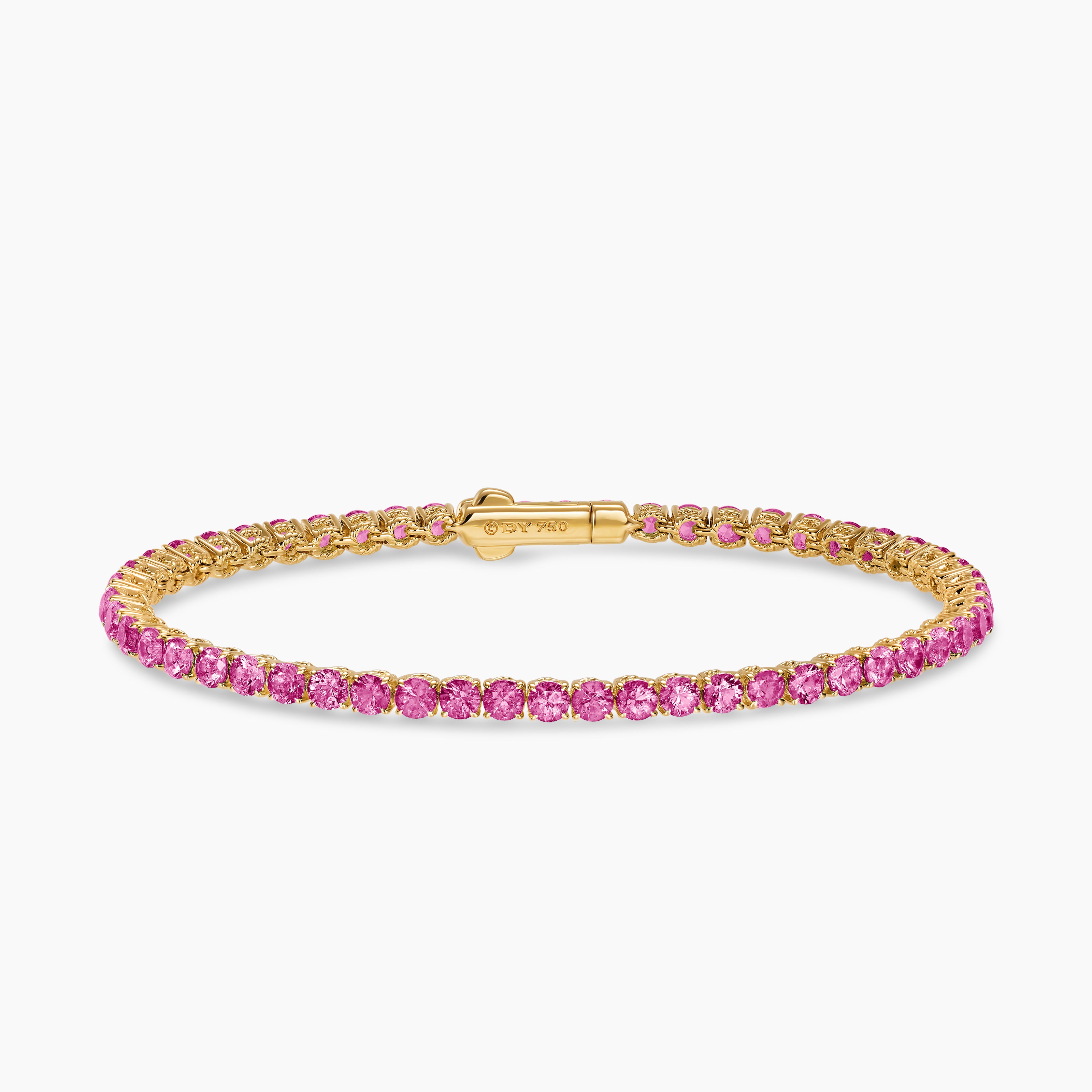 Womens Tennis Bracelet in 18K Yellow Gold, 3mm