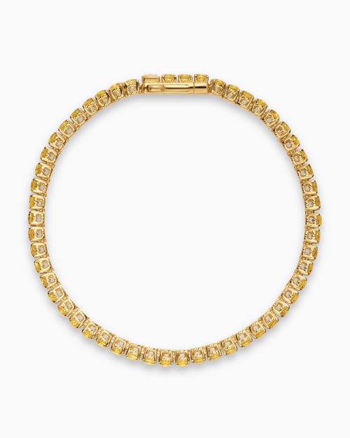 Womens Tennis Bracelet in 18K Yellow Gold, 3mm
