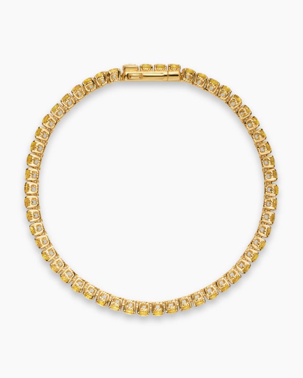 Tennis Bracelet in 18K Yellow Gold, 3mm