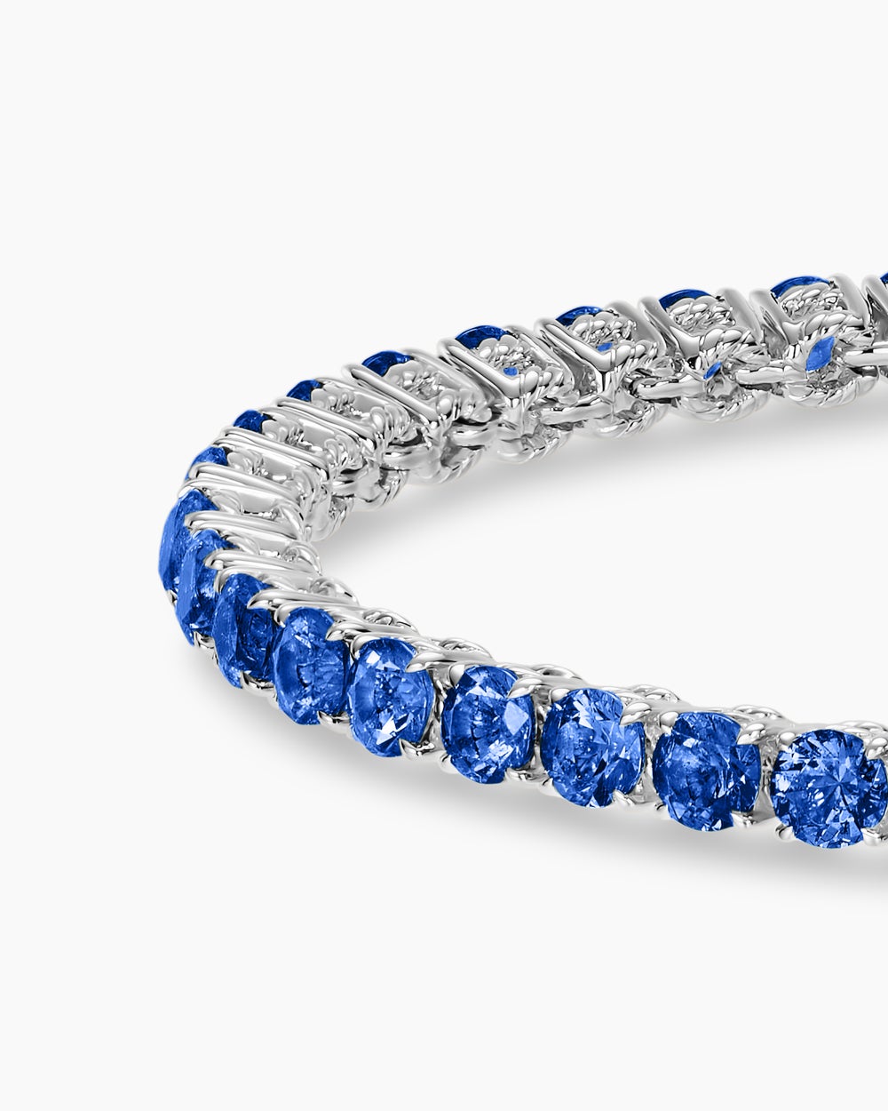 Womens Tennis Bracelet in 18K White Gold, 3mm