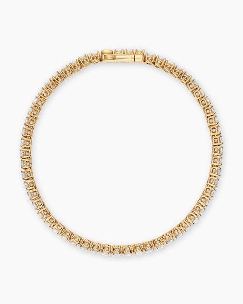 Womens Tennis Bracelet in 18K Yellow Gold, 3mm