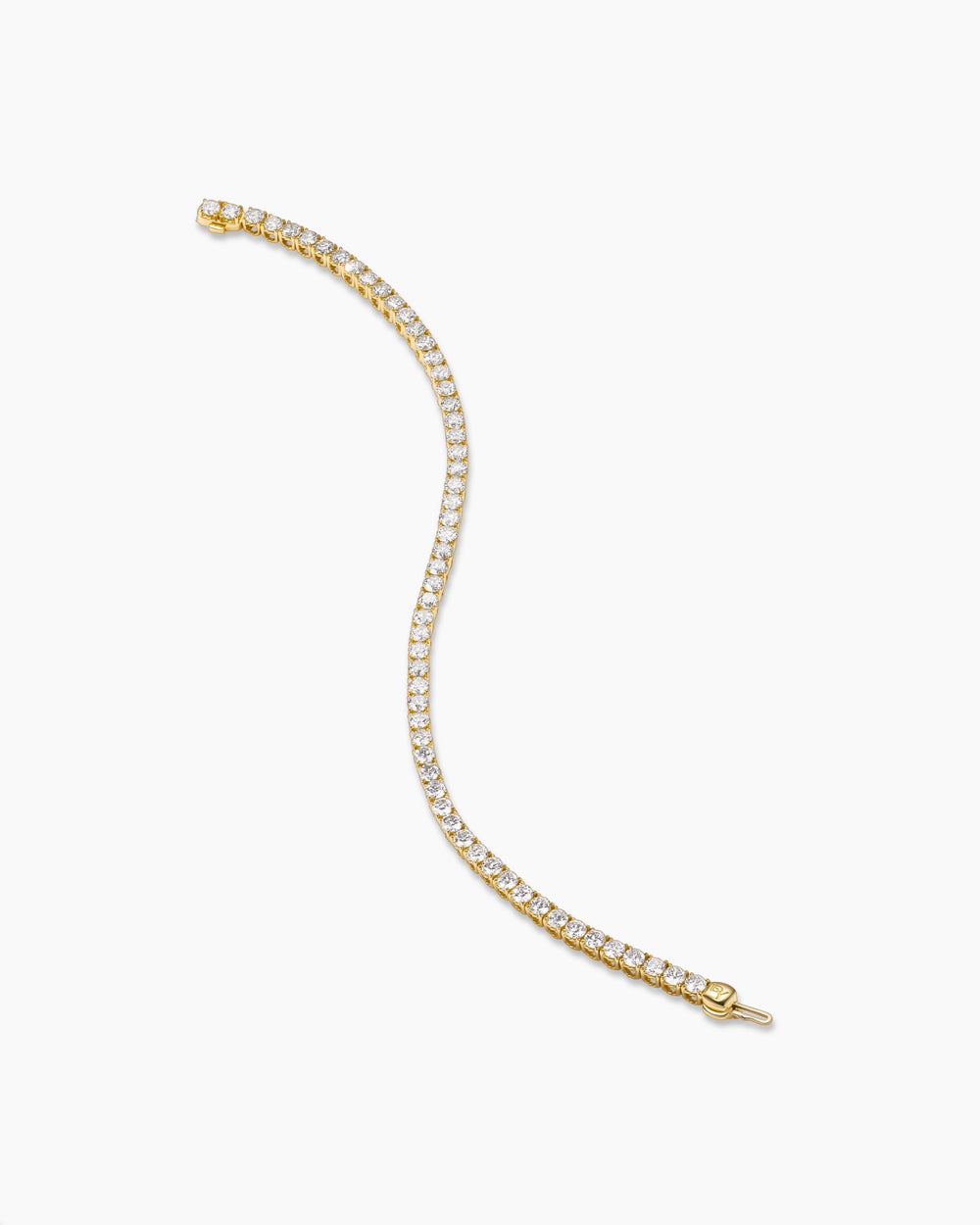 Womens Tennis Bracelet in 18K Yellow Gold, 3mm
