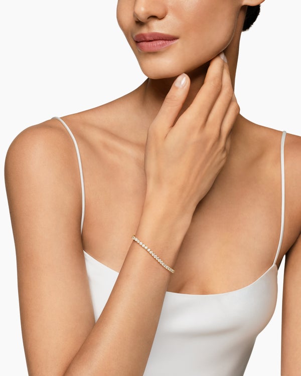Tennis Bracelet in 18K Yellow Gold, 3mm