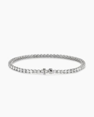 Tennis Bracelet in 18K White Gold, 3mm | David Yurman