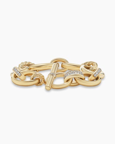 DY Mercer™ Chain Bracelet in 18K Yellow Gold with Diamonds, 25mm