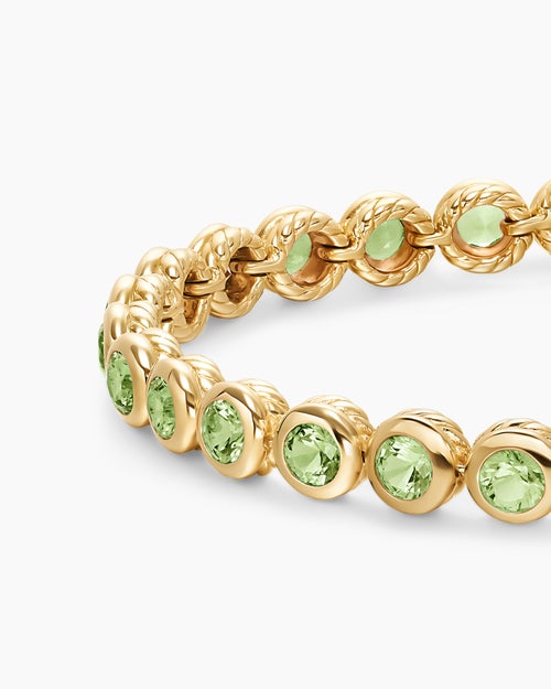 Womens Bezel Set Tennis Bracelet in 18K Yellow Gold, 4.7mm