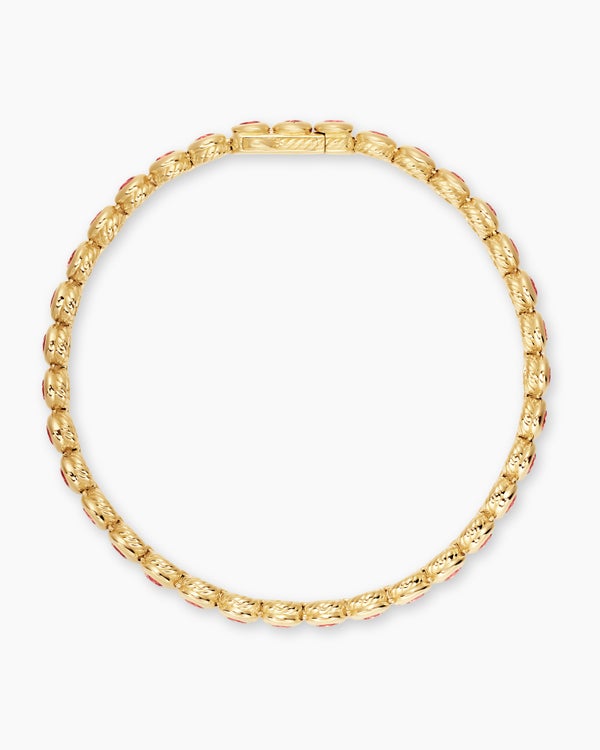 Bezel Set Tennis Bracelet in 18K Yellow Gold, 4.7mm