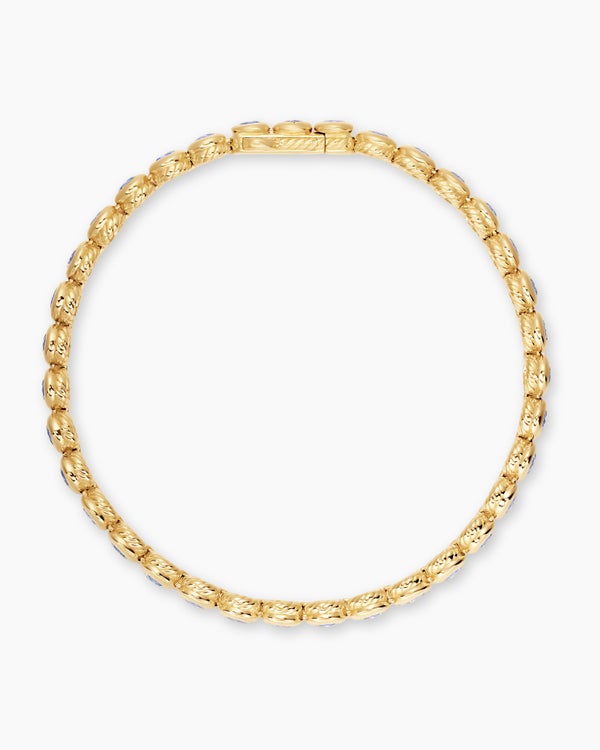 Bezel Set Tennis Bracelet in 18K Yellow Gold, 4.7mm