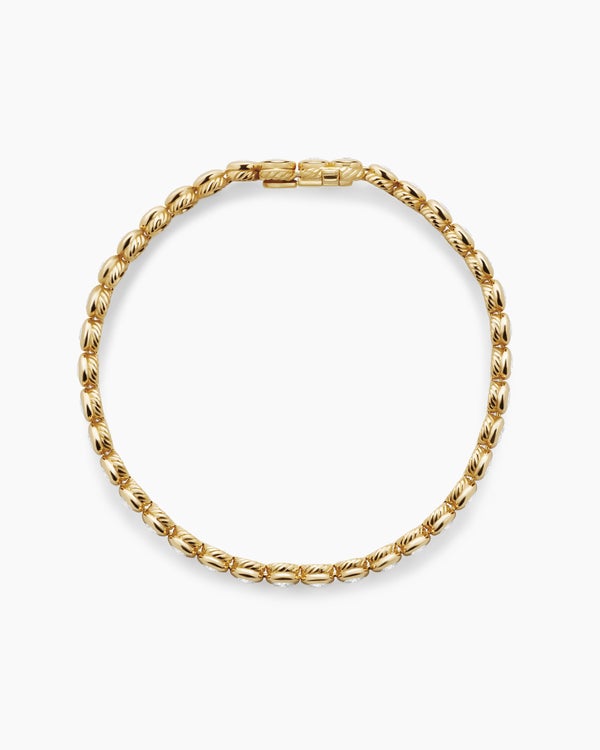 Bezel Set Tennis Bracelet in 18K Yellow Gold, 4.7mm