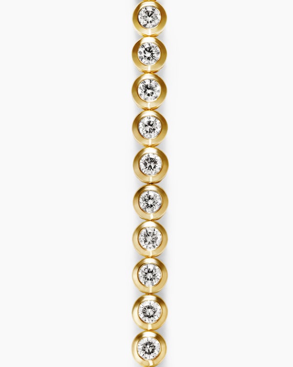 Bezel Set Tennis Bracelet in 18K Yellow Gold, 4.7mm