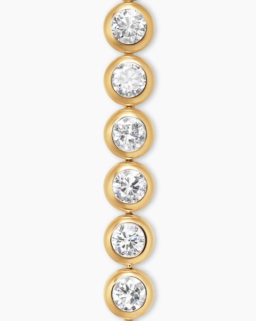 Womens Bezel Set Tennis Bracelet in 18K Yellow Gold with Diamonds, 4.7mm