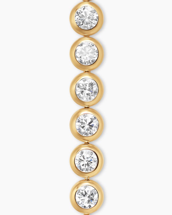 Bezel Set Tennis Bracelet in 18K Yellow Gold, 4.7mm