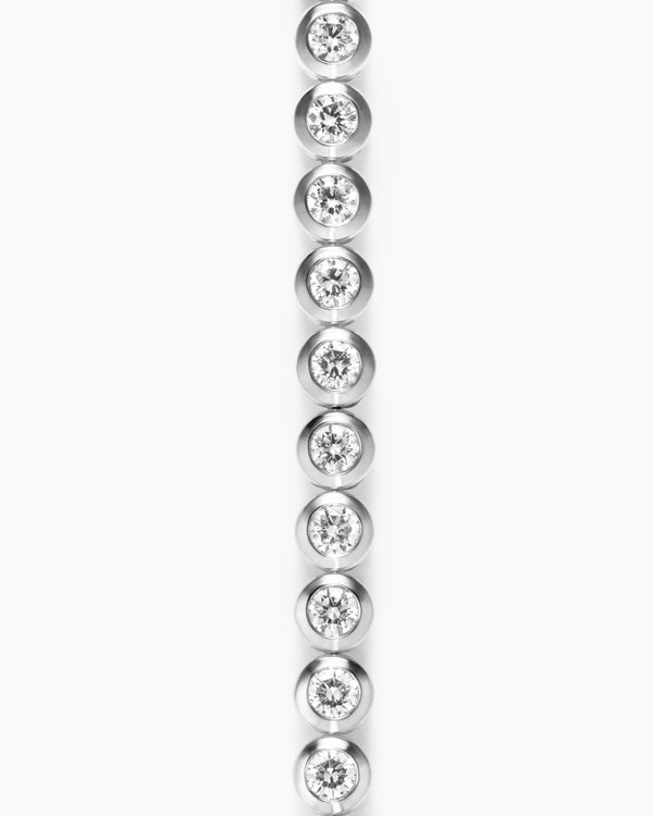 Bezel Set Tennis Bracelet in 18K White Gold, 4.7mm