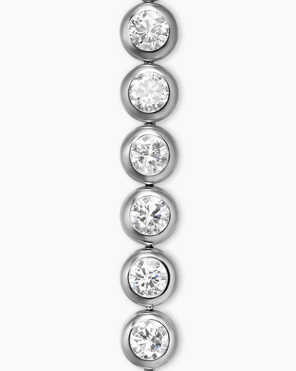 Bezel Set Tennis Bracelet in 18K White Gold with Diamonds, 4.7mm
