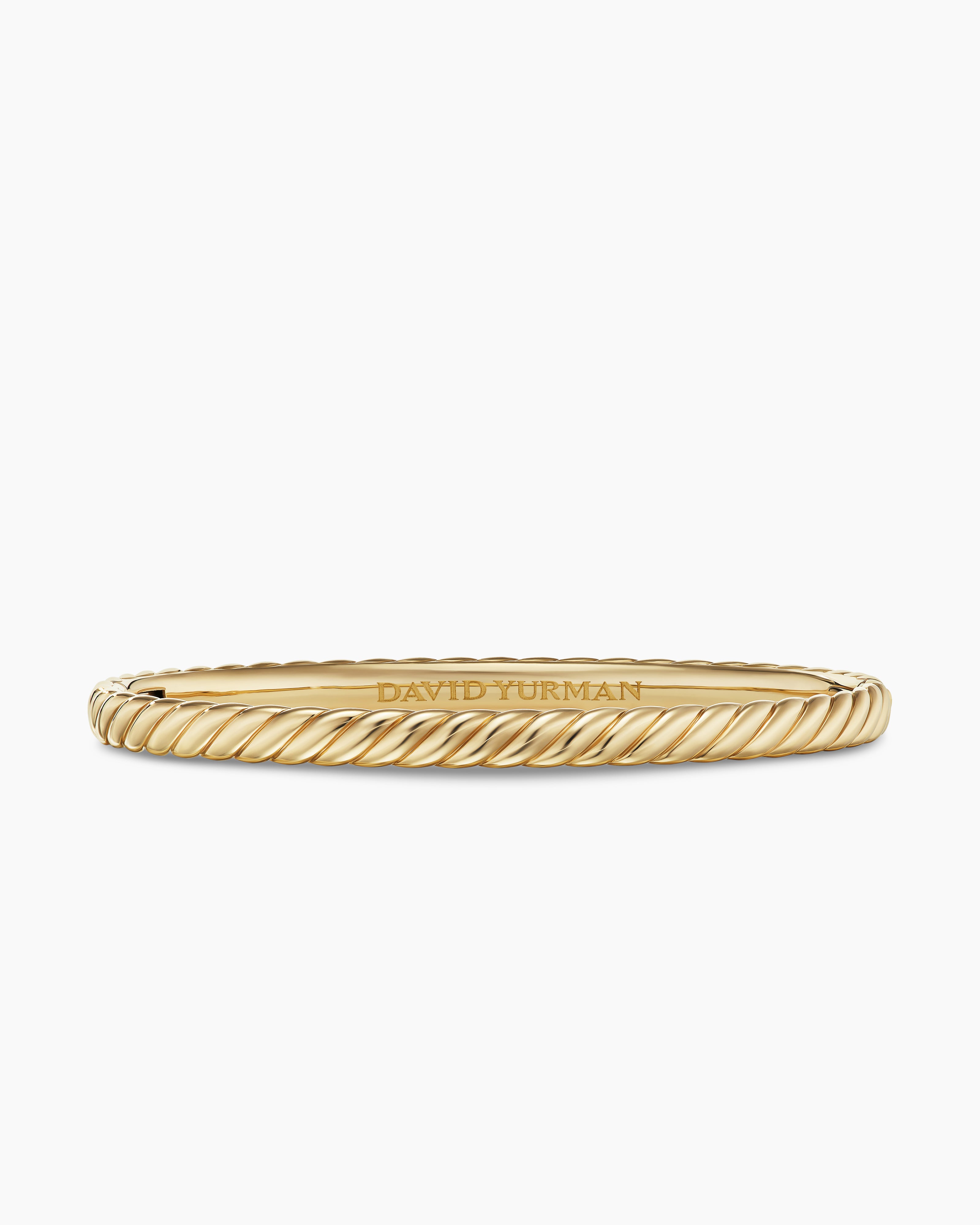 Bangle Bracelet 14k 18k Solid Gold (Not Hollow) 2.00 mm, Round Stacking Bangle  Bracelet | Benati