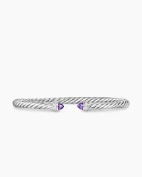 Cable Flex Bracelet in Sterling Silver with 14K Yellow Gold and Citrine, 4mm