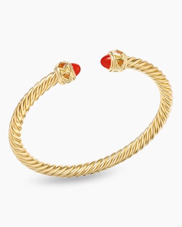 Renaissance® Cablespira Bracelet in 18K Yellow Gold with Carnelian and Citrine, 5mm