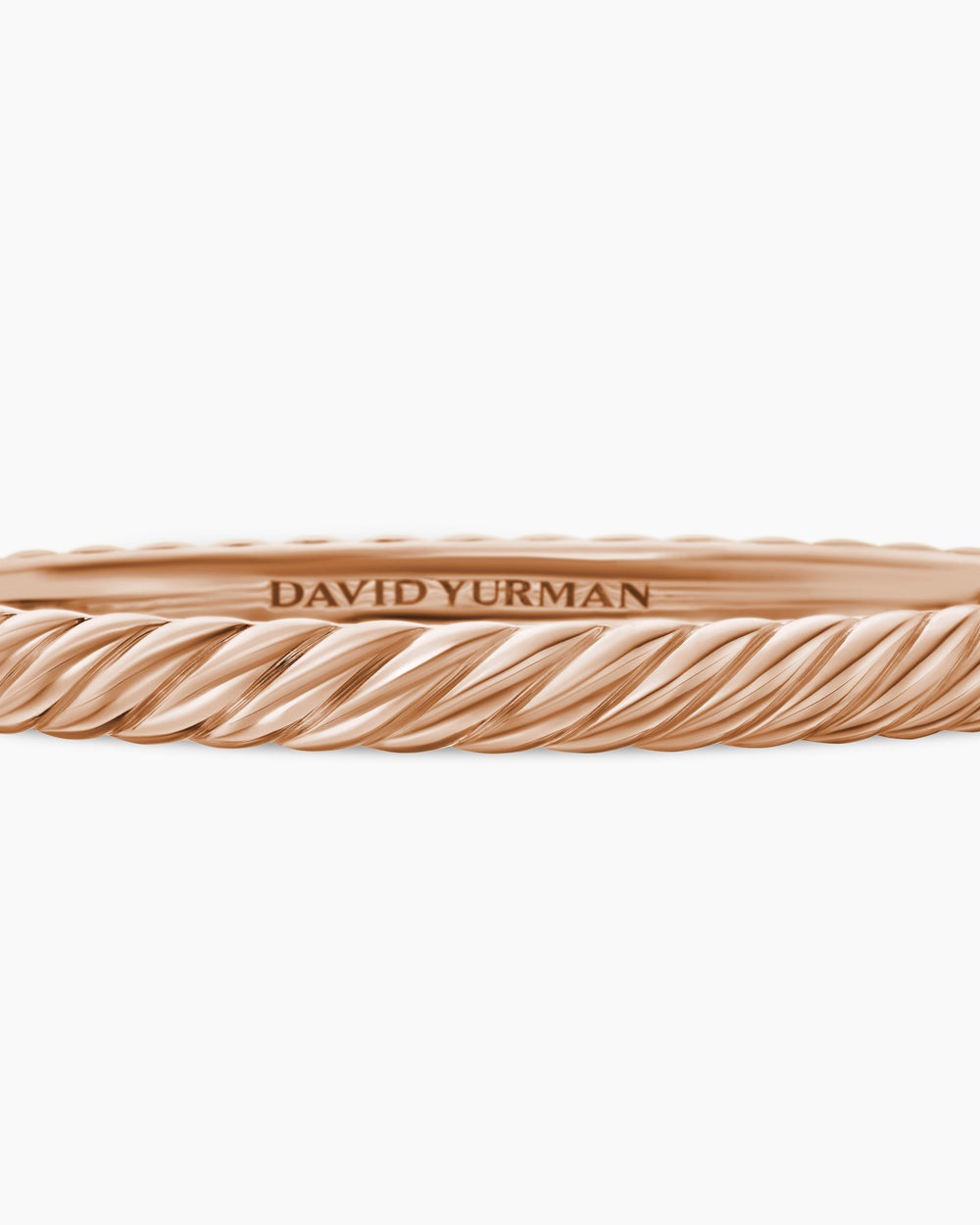 Bracelet jonc Sculpted Cable en or rose 18 carats, 6,2 mm femmes