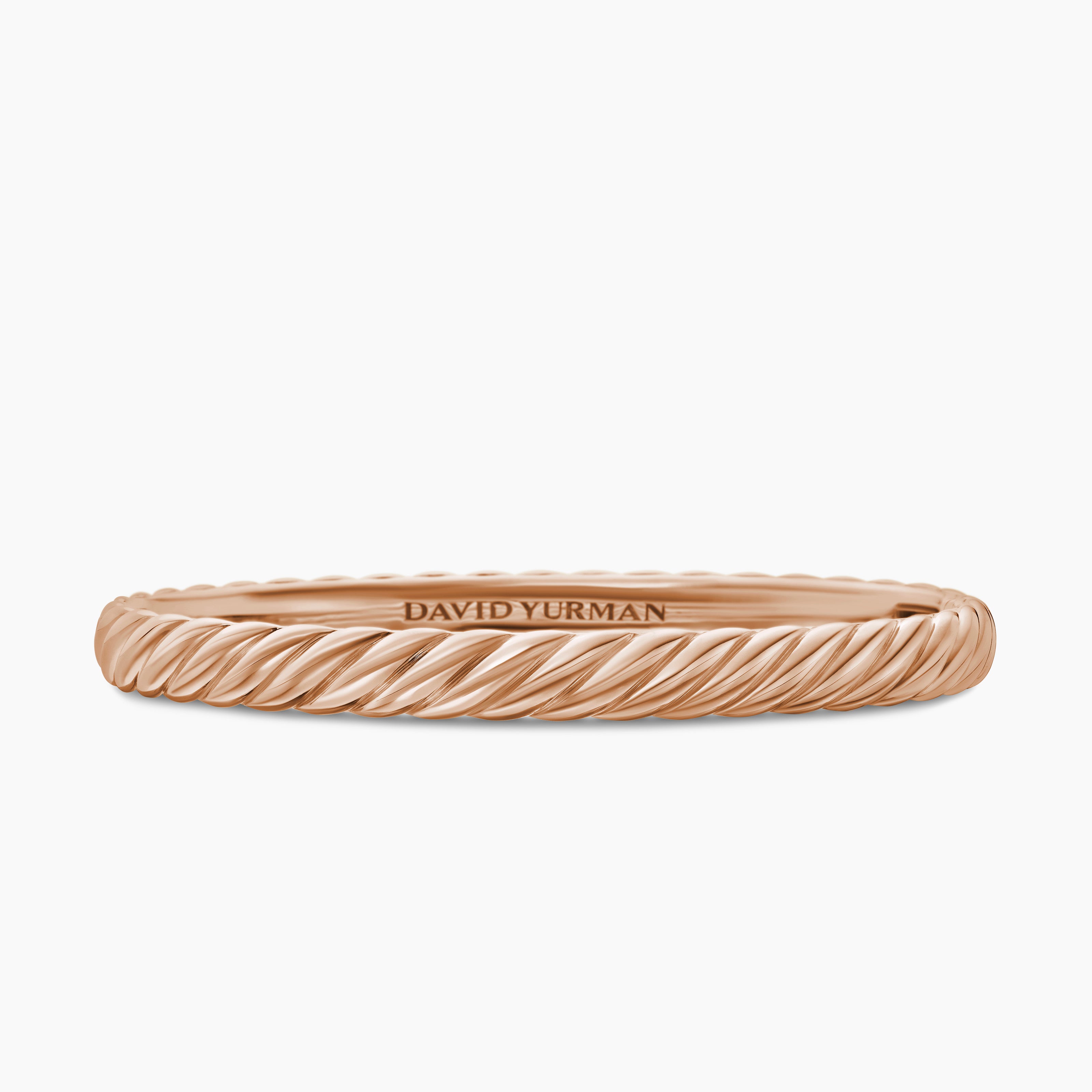 Bracelet jonc Sculpted Cable en or rose 18 carats, 6,2 mm femme 
