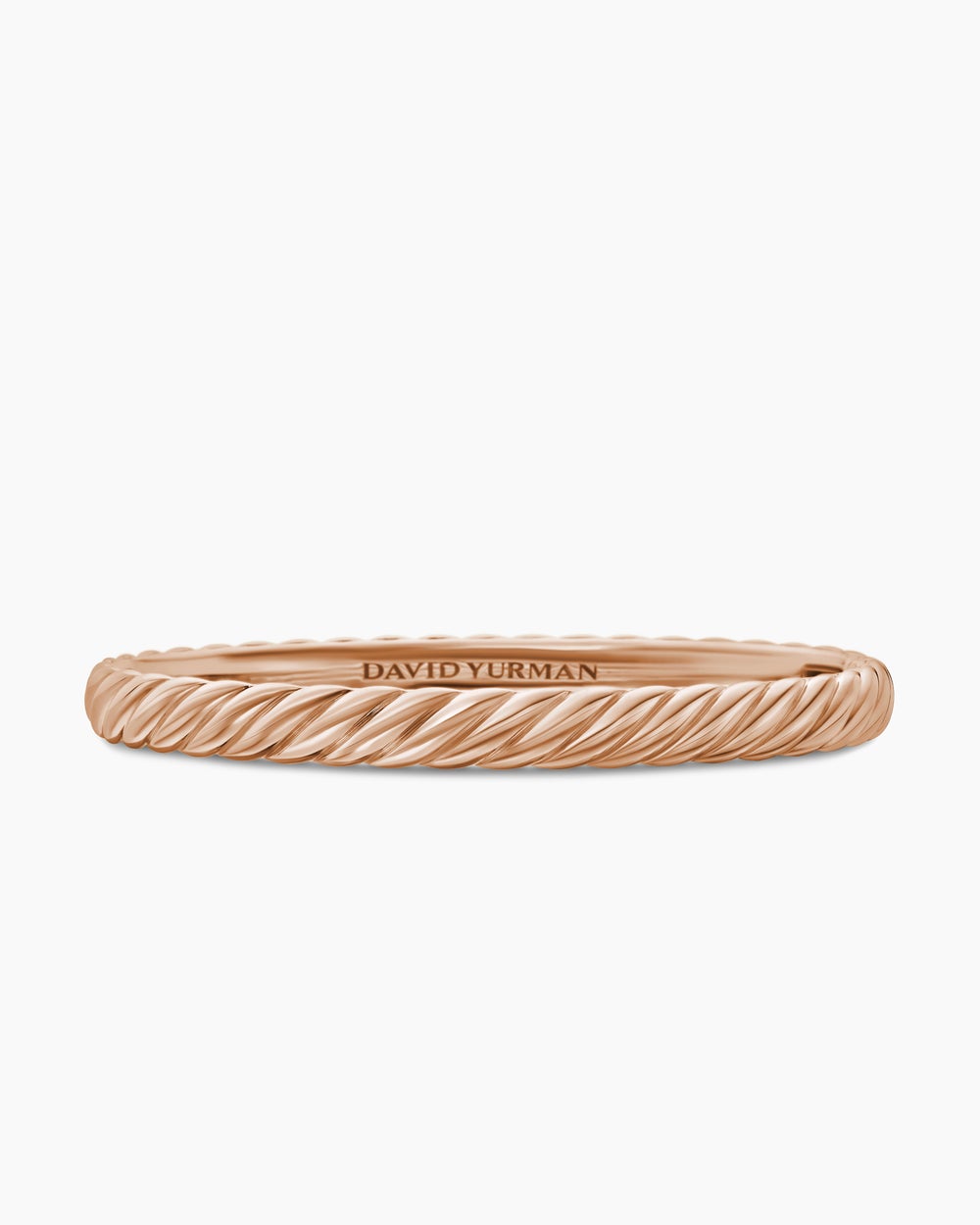Bracelet jonc Sculpted Cable en or rose 18 carats, 6,2 mm femmes