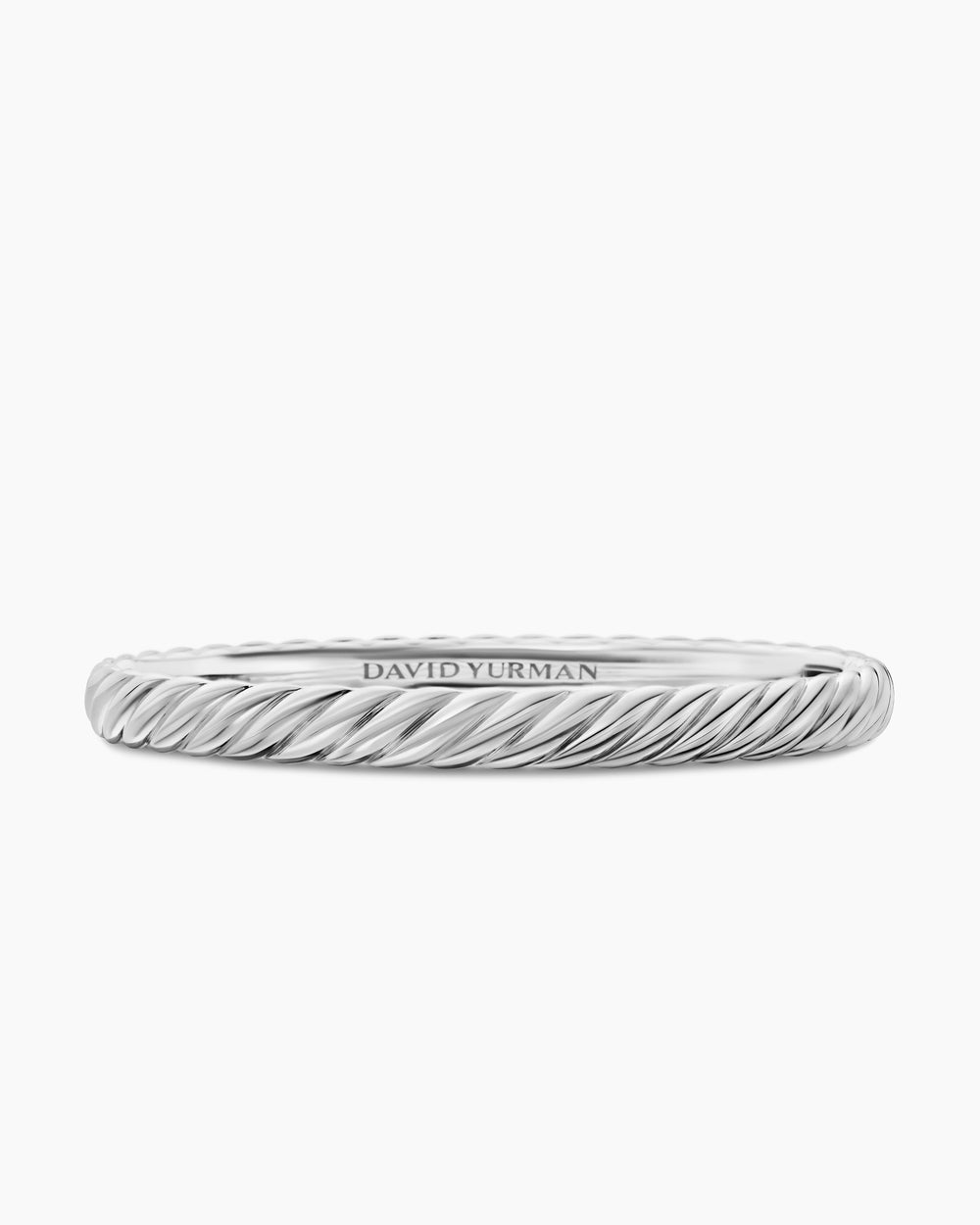 Bracelet jonc Sculpted Cable en or blanc 18 carats, 6,2 mm femmes