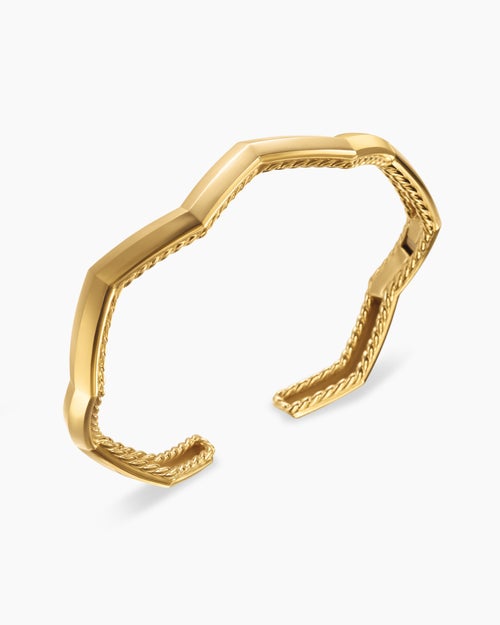 Womens Zig Zag Stax™ Cuff Bracelet in 18K Yellow Gold, 5mm