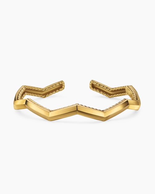 Womens Zig Zag Stax™ Cuff Bracelet in 18K Yellow Gold, 5mm