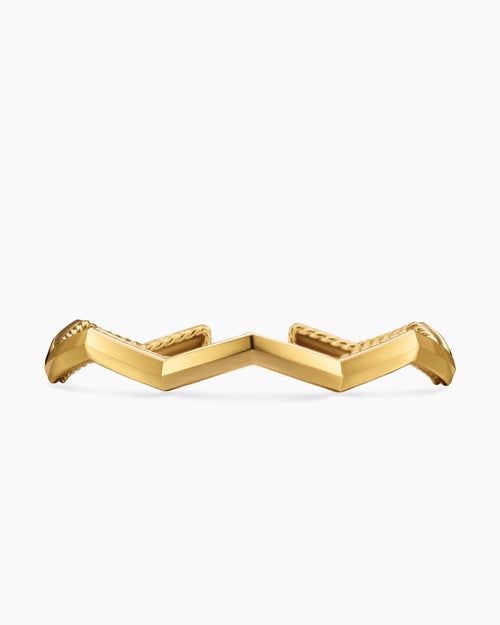 Womens Zig Zag Stax™ Cuff Bracelet in 18K Yellow Gold, 5mm