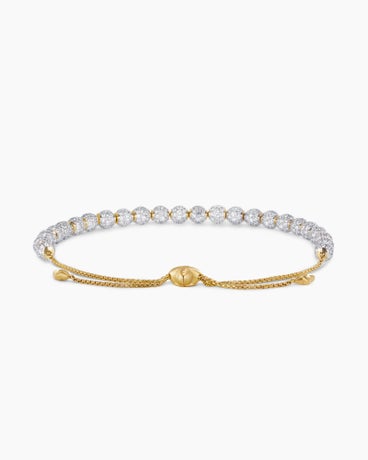Petite Pavé Spiritual Beads Bracelet in 18K Yellow Gold with Diamonds